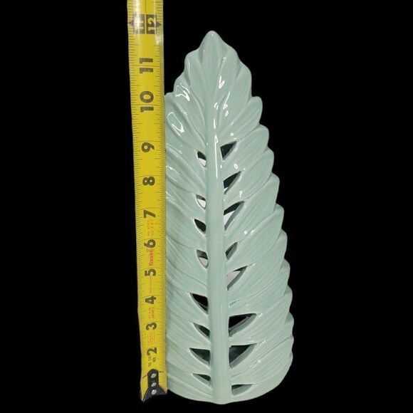 Pier 1 Etched Leaves & Hand-Molded Ceramic Vase - Picture 7 of 9